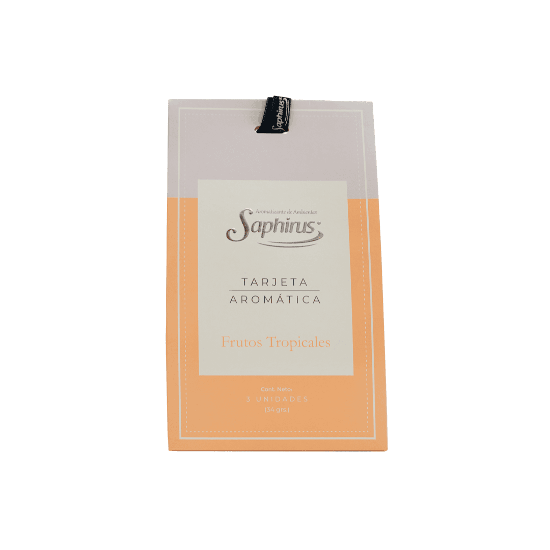 Tarjeta aromática frutos tropicales